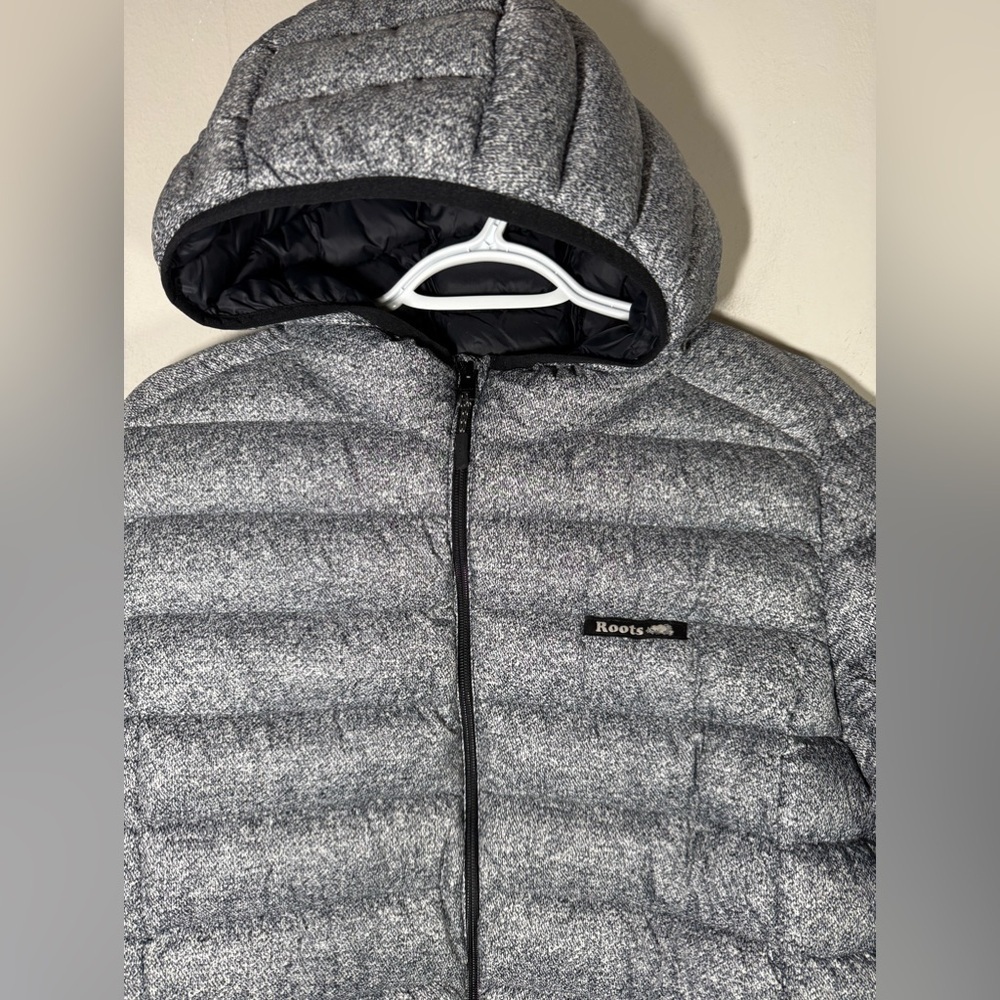 Roots Packable Duck Down Puffer Jacket Salt & Pepper size XS - Picture 4 of 10